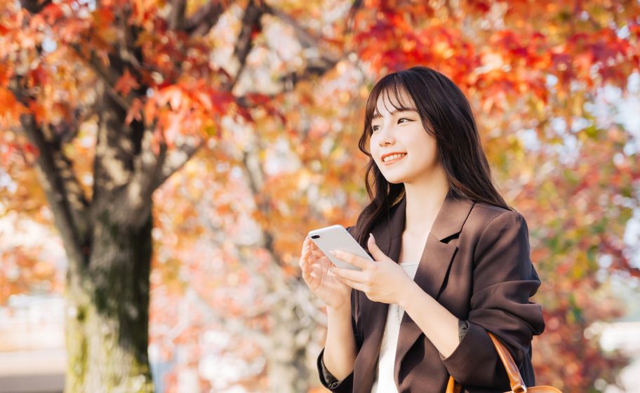 日本国内を堪能する韓国人観光客